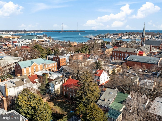 143 Market St, Annapolis, MD 21401 - birds eye view of property with a water view