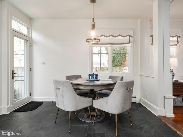143 Market St, Annapolis, MD 21401 - dining space with a baseboard heating unit