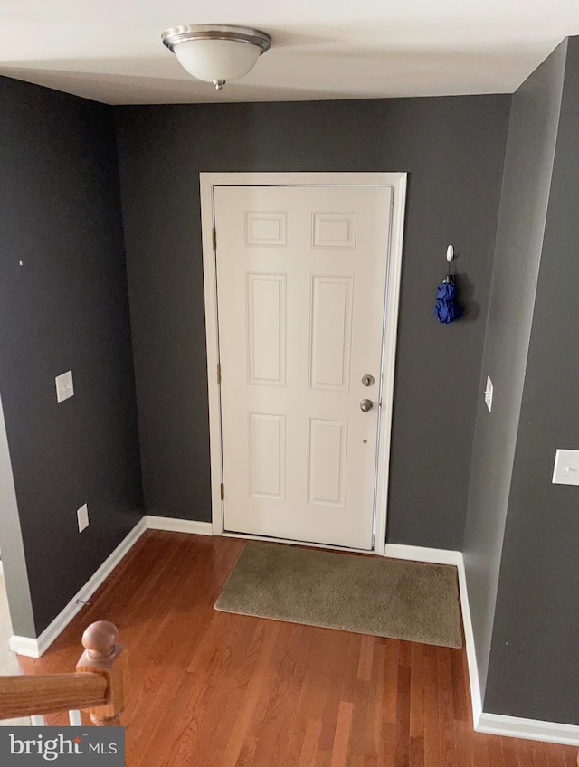 entryway featuring hardwood / wood-style flooring