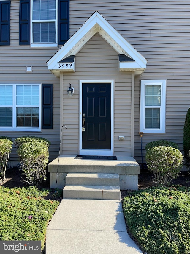 view of doorway to property