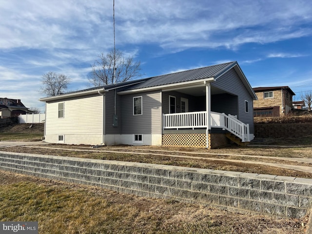 exterior space featuring a porch