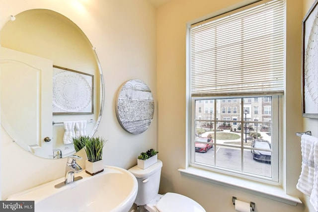 bathroom with sink and toilet