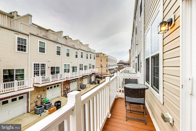 balcony with cooling unit