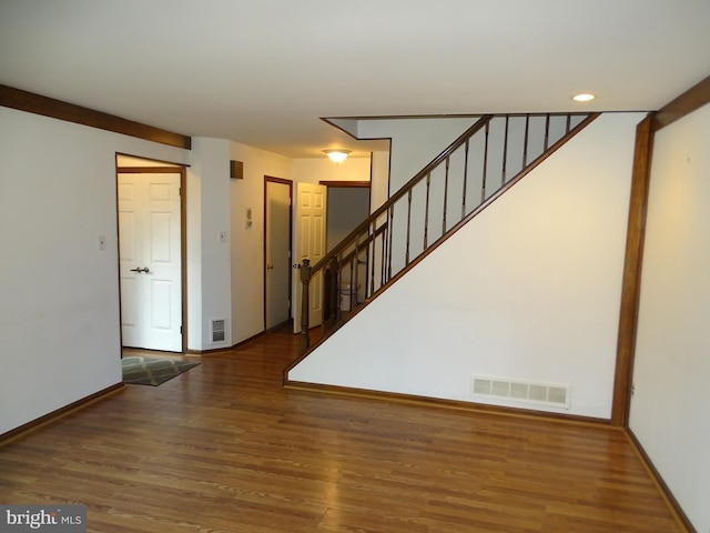 interior space featuring dark hardwood / wood-style floors