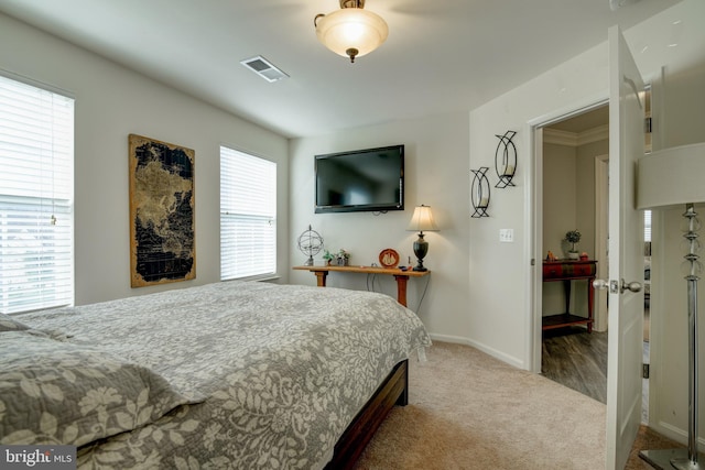 view of carpeted bedroom