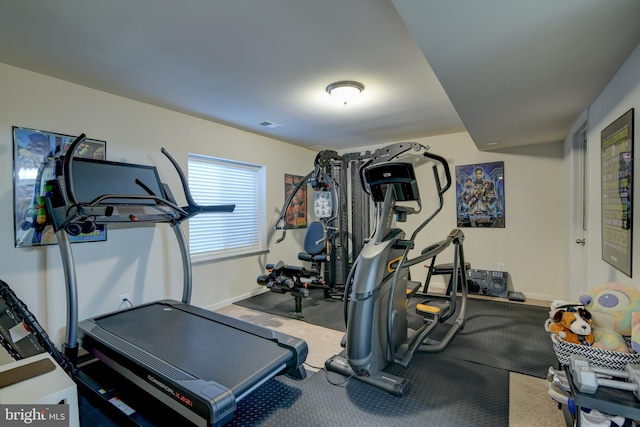 view of workout area