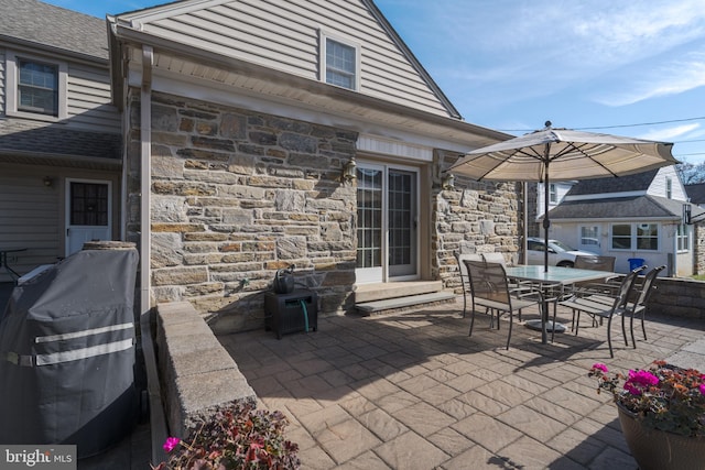 view of patio / terrace with area for grilling