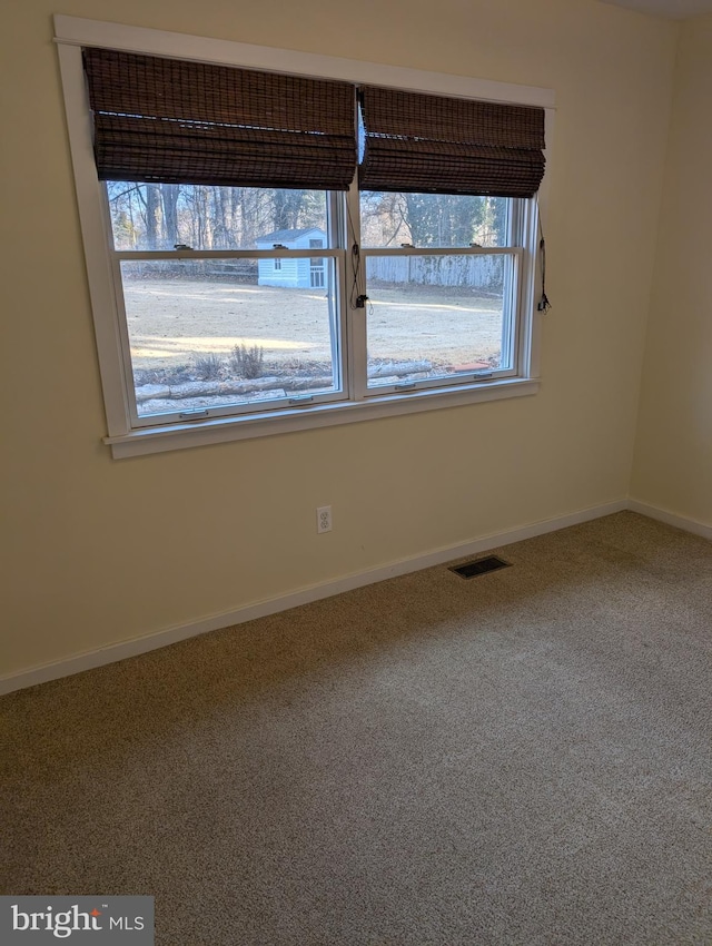 view of carpeted spare room