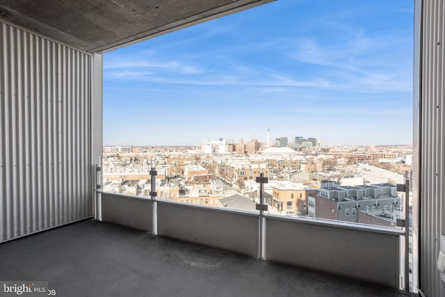 balcony with a view of city