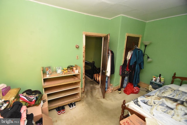 view of carpeted bedroom