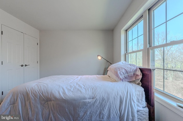 bedroom featuring a closet