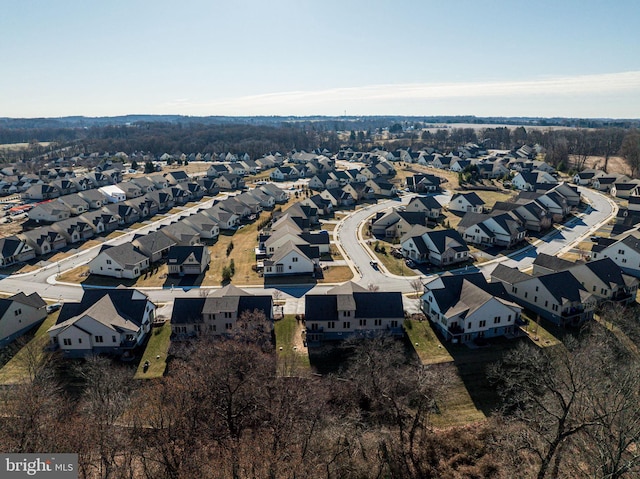 aerial view featuring a residential view