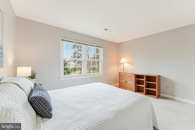 bedroom with carpet floors