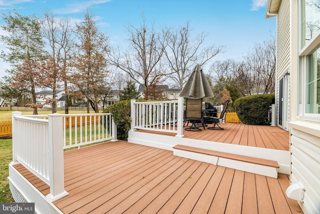 view of wooden terrace