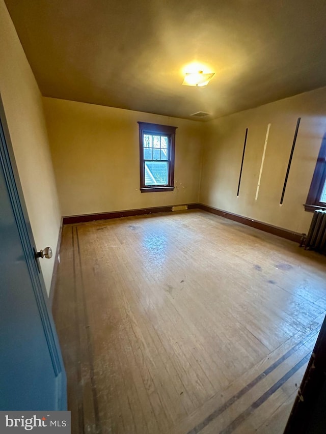 additional living space with wood-type flooring