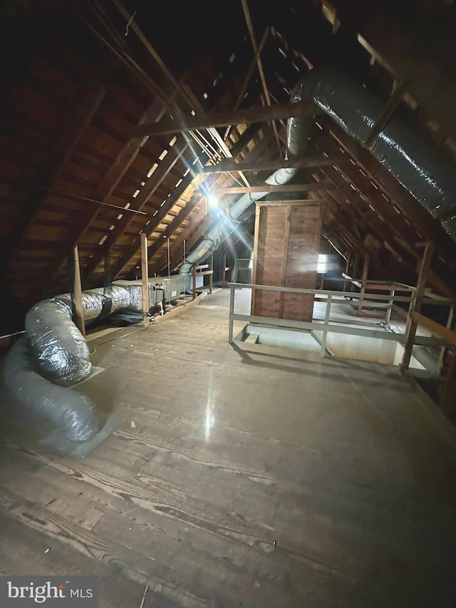 view of attic