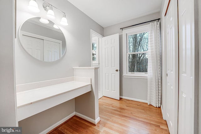 bathroom featuring hardwood / wood-style floors