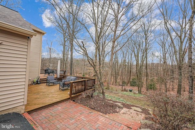 view of patio / terrace with a deck