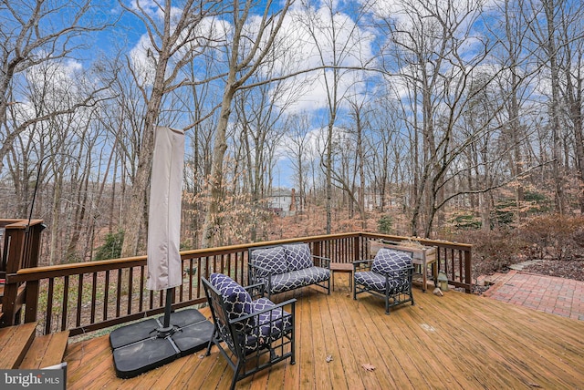 view of wooden terrace