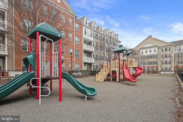 view of community jungle gym