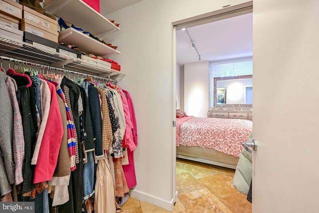 view of walk in closet