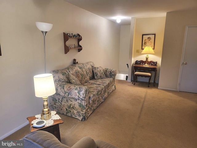 view of carpeted living room