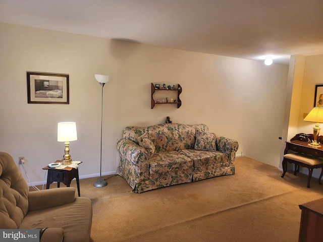 view of carpeted living room