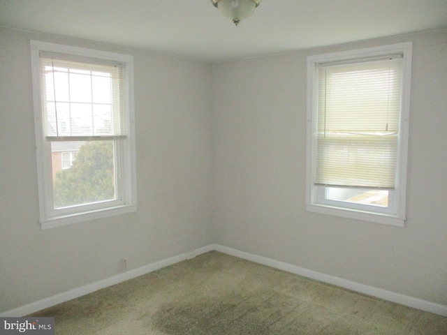 view of carpeted empty room