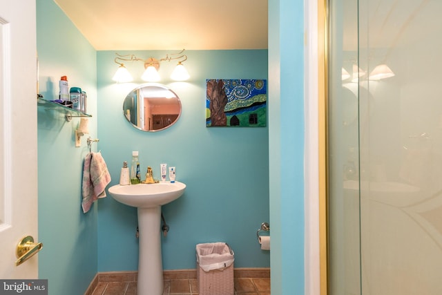 bathroom featuring tile patterned floors