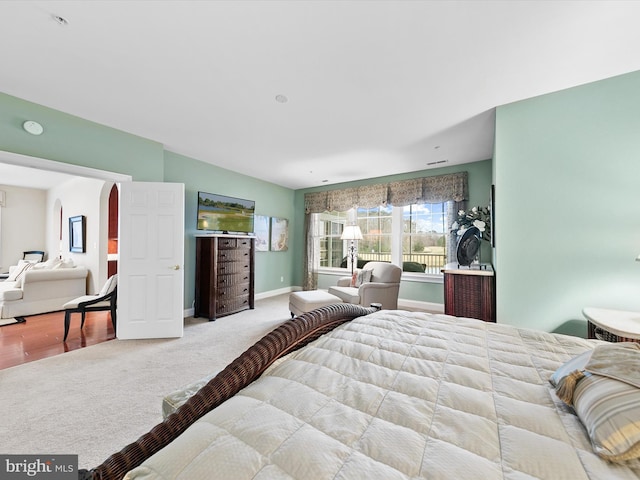 view of carpeted bedroom