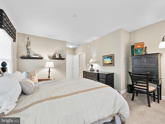 view of carpeted bedroom