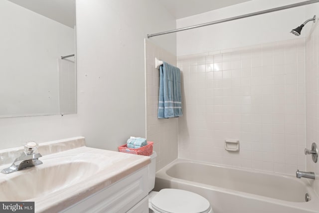 6913 Victoria, Alexandria, VA 22310 - bathroom with vanity,  shower combination, and toilet