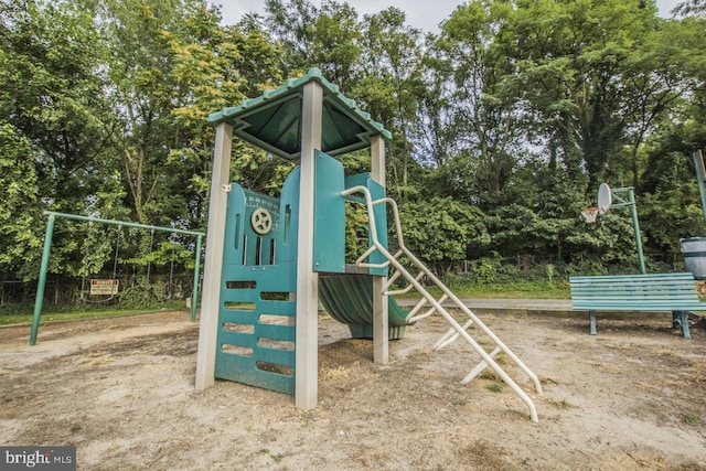 view of community jungle gym