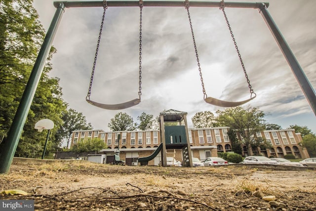 view of jungle gym