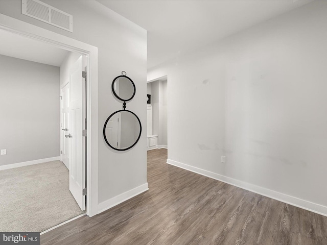 interior space featuring dark hardwood / wood-style flooring