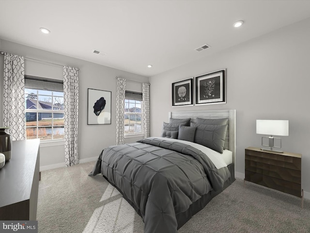 view of carpeted bedroom