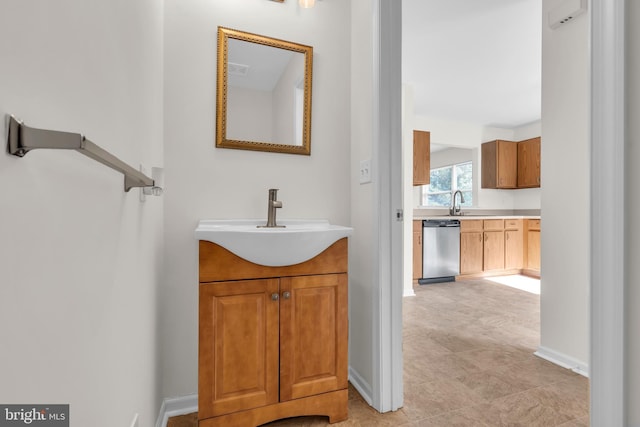 bathroom with vanity