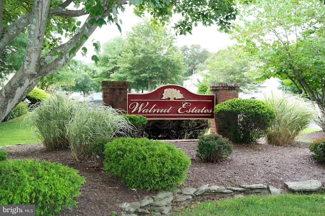 view of community sign