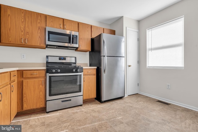 kitchen with stainless steel appliances