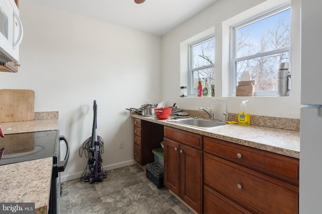 kitchen featuring sink and range with electric stovetop