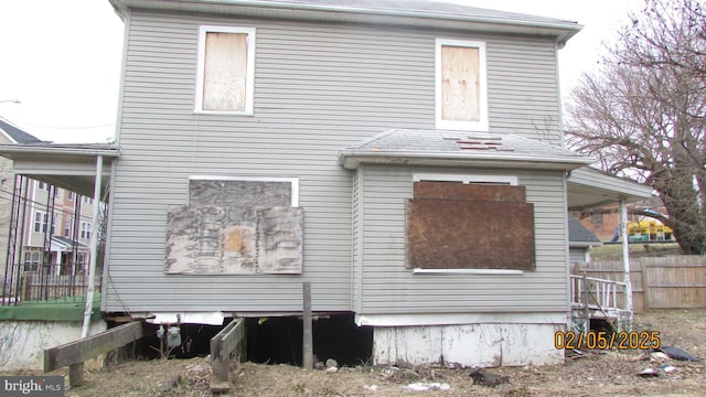 view of rear view of house