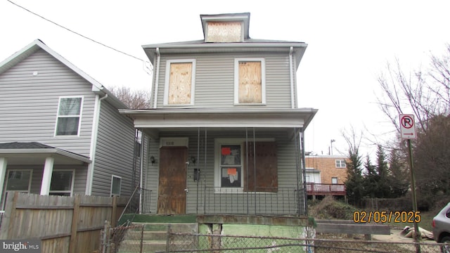 view of front of house with a porch