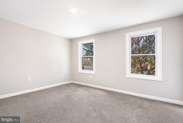 view of carpeted empty room