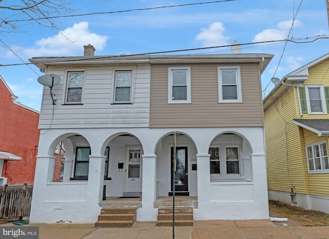 view of front of house featuring covered porch