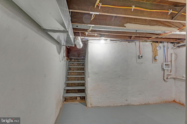 view of basement