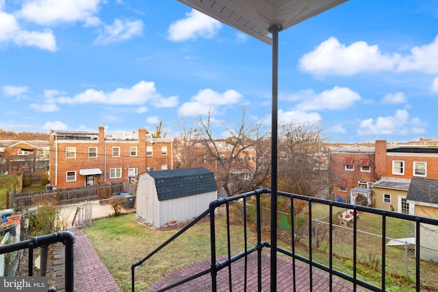 balcony featuring a residential view