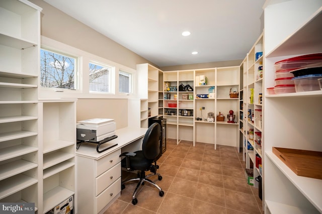 office featuring tile patterned flooring