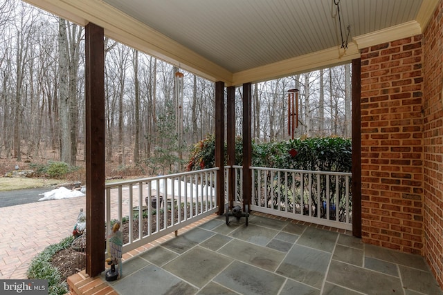 view of patio / terrace featuring covered porch