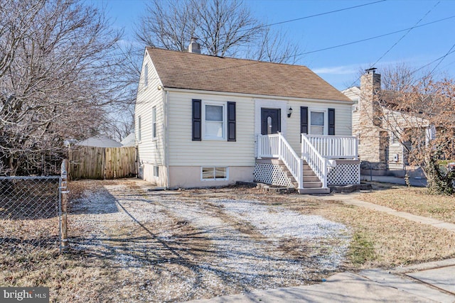 view of bungalow-style house