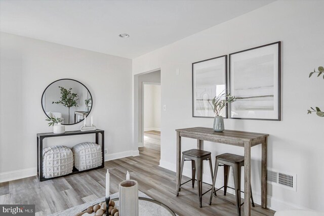 interior space featuring light hardwood / wood-style flooring